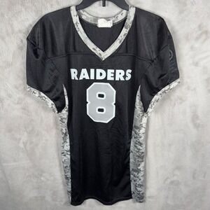 Teamwork Raiders 8 Black Digital Camo Athletic Football‎ Jersey Men's